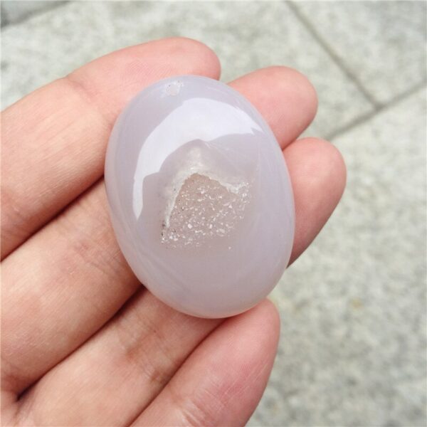 Crystal Healing~Natural Agate stones geode ellipse Women Men Best Friends Charming Crystal Stone Charms Pendant for Lovers 1pcs