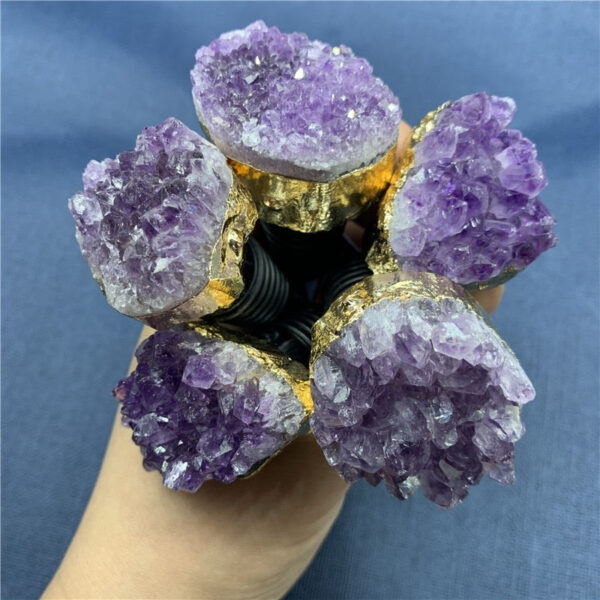Crystal Healing~Natural Amethyst Crystal cluster Bottle Stopper Decorative Wine and Champagne Bottle Stopper for Bar Home Wine Bottle Seal Cover