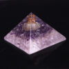 Reiki Pyramid~Natural Amethyst Orgonite Pyramid Energy Converter Orgone Aura Chakra Resin Decorative Craft Decoration Bring Good Luck Gift