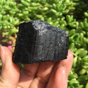 Crystal Healing~Natural Black Tourmaline Crystal Rough Stone original Mineral Specimen Stones Home Decor 1pcs