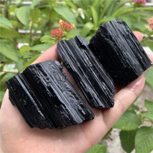 Crystal Healing~Natural Black Tourmaline Crystal Stone Gem Original Mineral specimen 1pcs