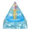 Natural Crystal Orgone Pyramid With Amethyst Cluster Wrapped Copper Wire Energy Generator For Chakra Reiki Balancing Meditation