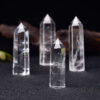 Crystal Healing~Natural Crystal Transparency Quartz Point Healing Stone Hexagonal Prisms 50-80mm Obelisk Wand Treatment Stone Home Decor 1PC