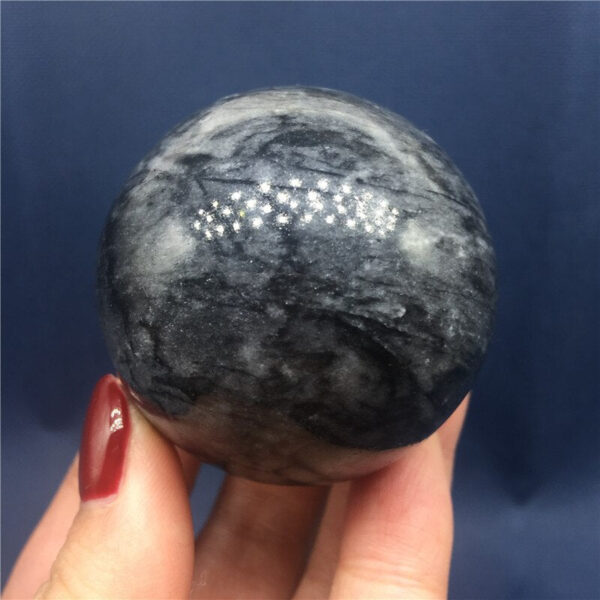 Crystal Healing~Natural Jade Stone black Ball home decoration gift 45-50mm