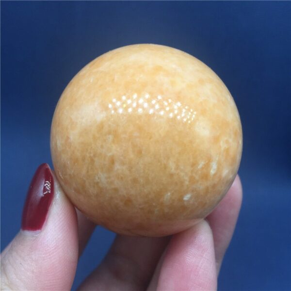 Crystal Healing~Natural Jade Stone orange Ball home decoration gift 45-50mm