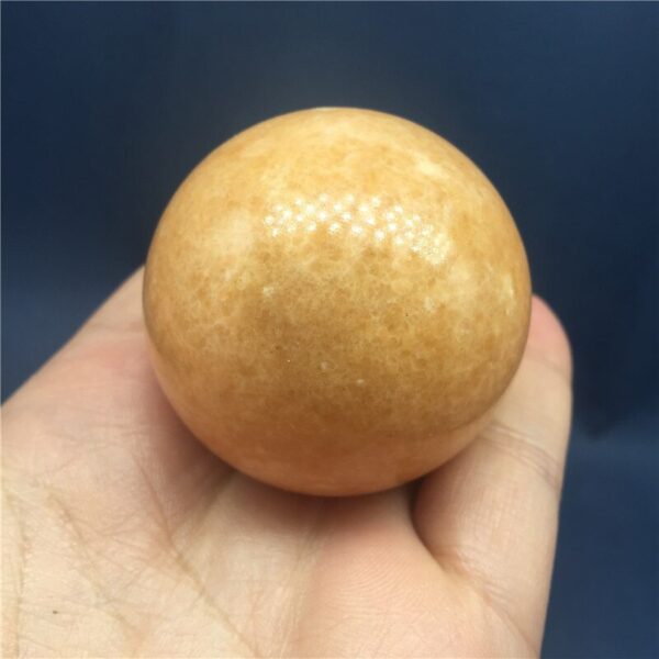 Crystal Healing~Natural Jade Stone orange Ball home decoration gift 45-50mm