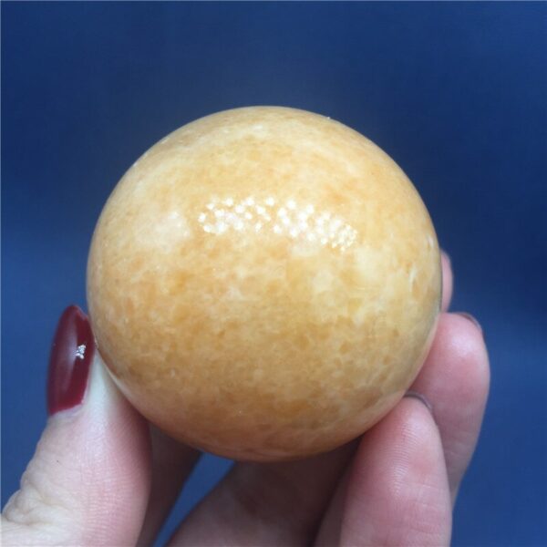 Crystal Healing~Natural Jade Stone orange Ball home decoration gift 45-50mm