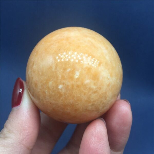Crystal Healing~Natural Jade Stone orange Ball home decoration gift 45-50mm