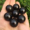 Crystal Healing~Natural Obsidian seven star array Feng shui Obsidian Crystal Ball Decoration home furnishing articles