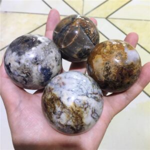 Crystal Healing~Natural  Peter Stone (Pietersite)  Rock Crystal Quartz Mineral Sphere Globe Ball Chakra Healing Home decoration Crafts 50-55mm