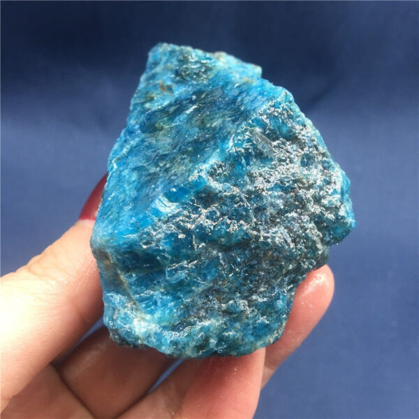 Crystal Healing~Natural  Raw Blue Apatite Rough Stones Crystal gravel Minerals and Stones Rough Gemstone Specimen 1pcs