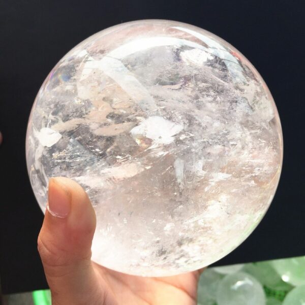 Natural Rock Polished Clear Quartz Balls White Crystal Sphere Healing| |