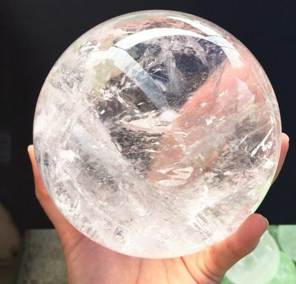 Natural Rock Polished Clear Quartz Balls White Crystal Sphere Healing| |