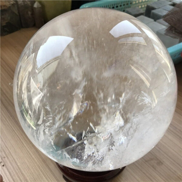 Natural Rock Polished Clear Quartz Balls White Crystal Sphere Healing| |