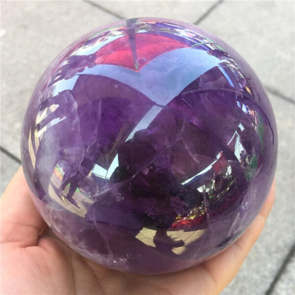 Crystal Healing~Natural amethyst stone quartz crystal ball beautiful purple quartz healing crystals 1pcs 7-9cm