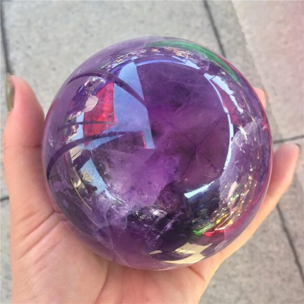 Crystal Healing~Natural amethyst stone quartz crystal ball beautiful purple quartz healing crystals 1pcs 7-9cm