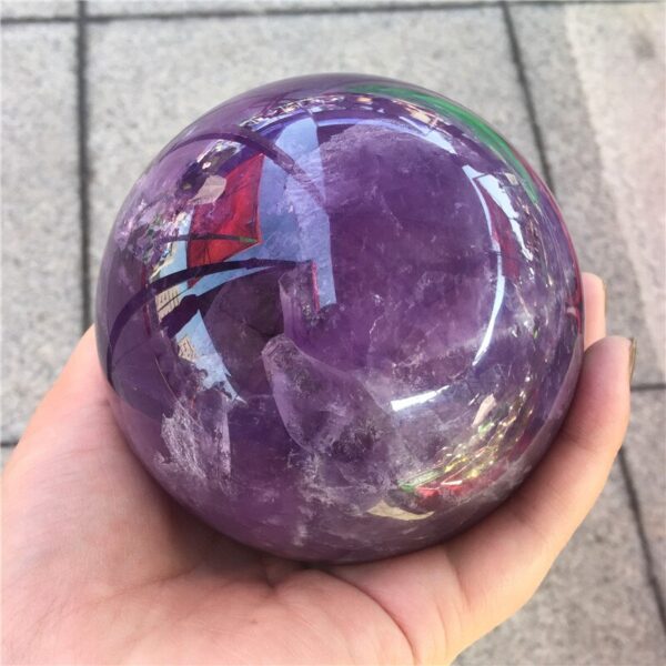 Crystal Healing~Natural amethyst stone quartz crystal ball beautiful purple quartz healing crystals 1pcs 7-9cm