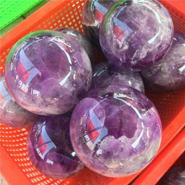 Crystal Healing~Natural amethyst stone quartz crystal ball beautiful purple quartz healing crystals 1pcs 7-9cm