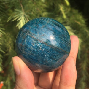 Crystal Healing~Natural blue apatite stone sphere crystal Quartz  Mineral reiki healing ball home decoration gift 55mm