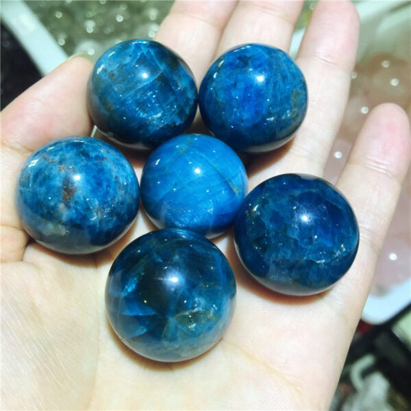 Crystal Healing~Natural blue apatite stones Rock Crystal Quartz Mineral Sphere Globe Ball Chakra Reiki Healing Home decoration Crafts