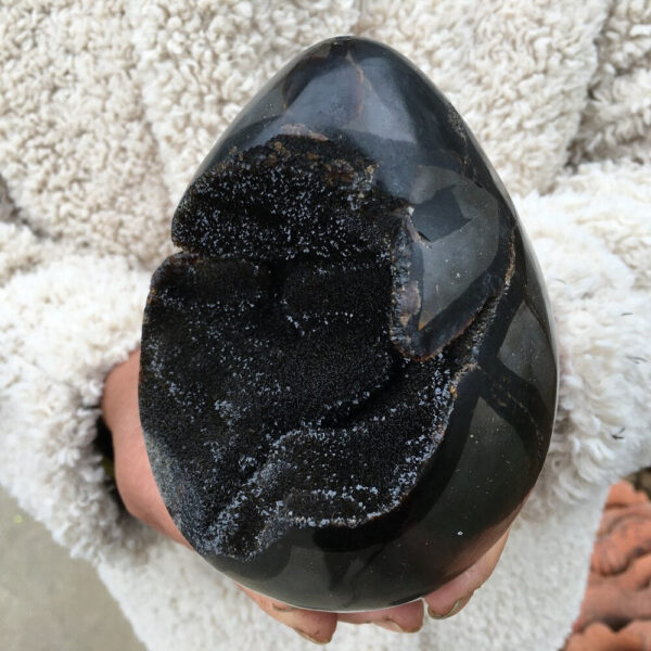 Natural Septarian Geode Dragon Egg Quartz Egg Cluster Crystal Healing Random - Stones