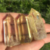 Crystal Healing~Natural smokey citrine quartz obelisk crystal wand point healing 3pcs
