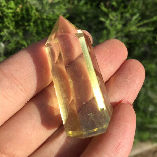 Crystal Healing~Natural smokey citrine quartz obelisk crystal wand point healing 3pcs