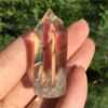 Crystal Healing~Natural smokey citrine quartz obelisk crystal wand point healing 3pcs