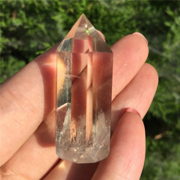 Crystal Healing~Natural smokey citrine quartz obelisk crystal wand point healing 3pcs