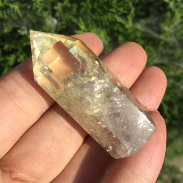Crystal Healing~Natural smokey citrine quartz obelisk crystal wand point healing 3pcs