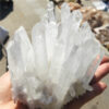 Crystal Healing~Natural white crystal clear quartz white crystal cluster nunatak decoration crystal column point radiation-resistant 1pcs rand