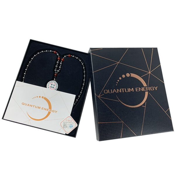 New Quantum Pendant Necklace Men Stainless Steel Anion Pendant Energy Magnetite Beads Jewelry set Slimming Down Health Necklace| |