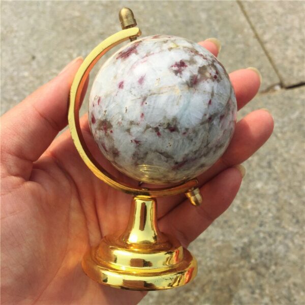 Crystal Healing~New arrivals natural Fantasy amethyst crystal labradorite ball tellurion  globe stone Home decoration Fashion  Gift Office 1pcs