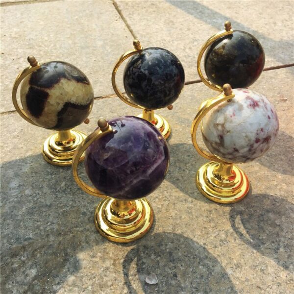 Crystal Healing~New arrivals natural Fantasy amethyst crystal labradorite ball tellurion  globe stone Home decoration Fashion  Gift Office 1pcs