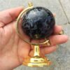 Crystal Healing~New arrivals natural Grey Feldspar Crystal ball tellurion cute globe crystal  stone Home decoration Fashion  Gift Office 1pcs