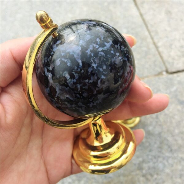 Crystal Healing~New arrivals natural Grey Feldspar Crystal ball tellurion cute globe crystal  stone Home decoration Fashion  Gift Office 1pcs
