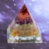 Reiki Pyramid~Orgonite Energy Pyramid Natural Chakra Crystal Stone Emf Protection For Chakra Healing Energy Generator Resin Decorative