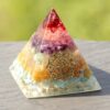 Reiki Pyramid~Orgonite Energy Pyramid Natural Chakra Crystal Stone Emf Protection For Chakra Healing Energy Generator Resin Decorative