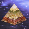 Reiki Pyramid~Orgonite Pyramid Energy Converter Orgone Resin Natural Gravel Stones Balance Healing Jewelry For Female Men Home Decor