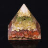 Reiki Pyramid~Orgonite Pyramid Energy Converter Orgone Resin Natural Gravel Stones Balance Healing Jewelry For Female Men Home Decor