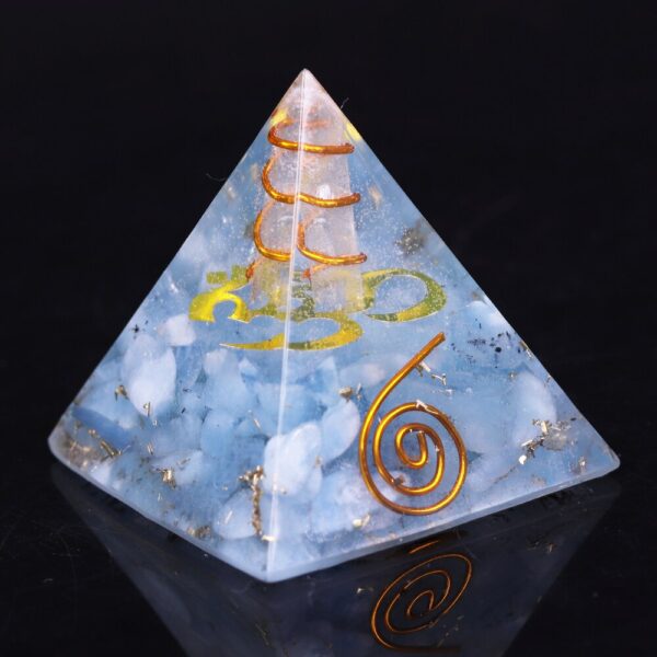 Reiki Pyramid~Orgonite Pyramid Natural stone Yoga Energy Decoration Crystal Pyramid Magic Reiki Ceremony Resin Decorative Craft Jewelry Gift