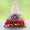 Reiki Pyramid~Reiki Orgonite Red Coral Stone Energy Crystal Rune Pyramid Family Office Home Transfer Decoration Chakra Jewelry Pyramid