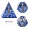 Resin Orgone Pyramid With Metal Guardian Angel And Tumbled Stones Orgonite Energy Generator For Protection Reiki Home Decor