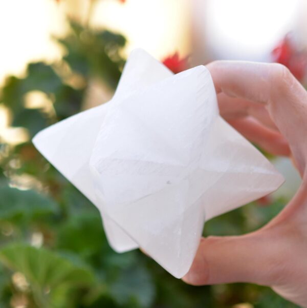 Selenite Stone Merkaba Star