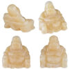 1.5''Healing Gem Stone Laughing Buddha Statue Figurine,Hand Carved Amulet Pocket Stone for Feng Shui Home Decoration