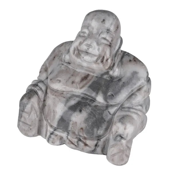 1.5''Healing Gem Stone Laughing Buddha Statue Figurine,Hand Carved Amulet Pocket Stone for Feng Shui Home Decoration