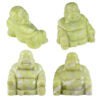 1.5''Healing Gem Stone Laughing Buddha Statue Figurine,Hand Carved Amulet Pocket Stone for Feng Shui Home Decoration