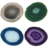 1Lot (6Pc) Agate Slices Crystal Slices Geode Stone Slab Cards for Home Decor Jewelry Making 1.5"-2.3"