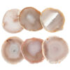 1Lot (6Pc) Agate Slices Crystal Slices Geode Stone Slab Cards for Home Decor Jewelry Making 1.5"-2.3"