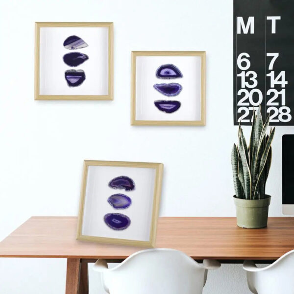 8.7 inches Framed Agate Slice,Natural Agate Geode Gemstone Wall Decor,Dorm Living Room Wedding Wall Art Home Decor